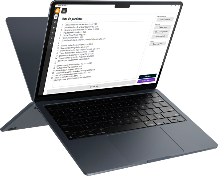 Notebook exibindo o Smart Encartes